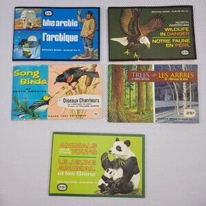 Red Rose Tea 5 Vintage 1970s Blue Ribbon Stamp Card Book Lot